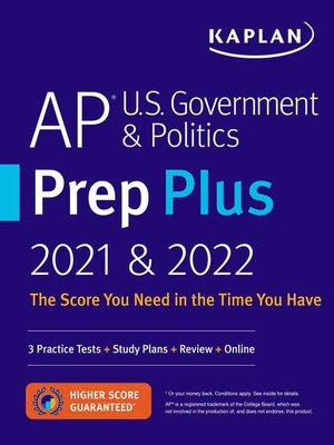 cover image of AP U.S. Government & Politics Prep Plus 2021 & 2022